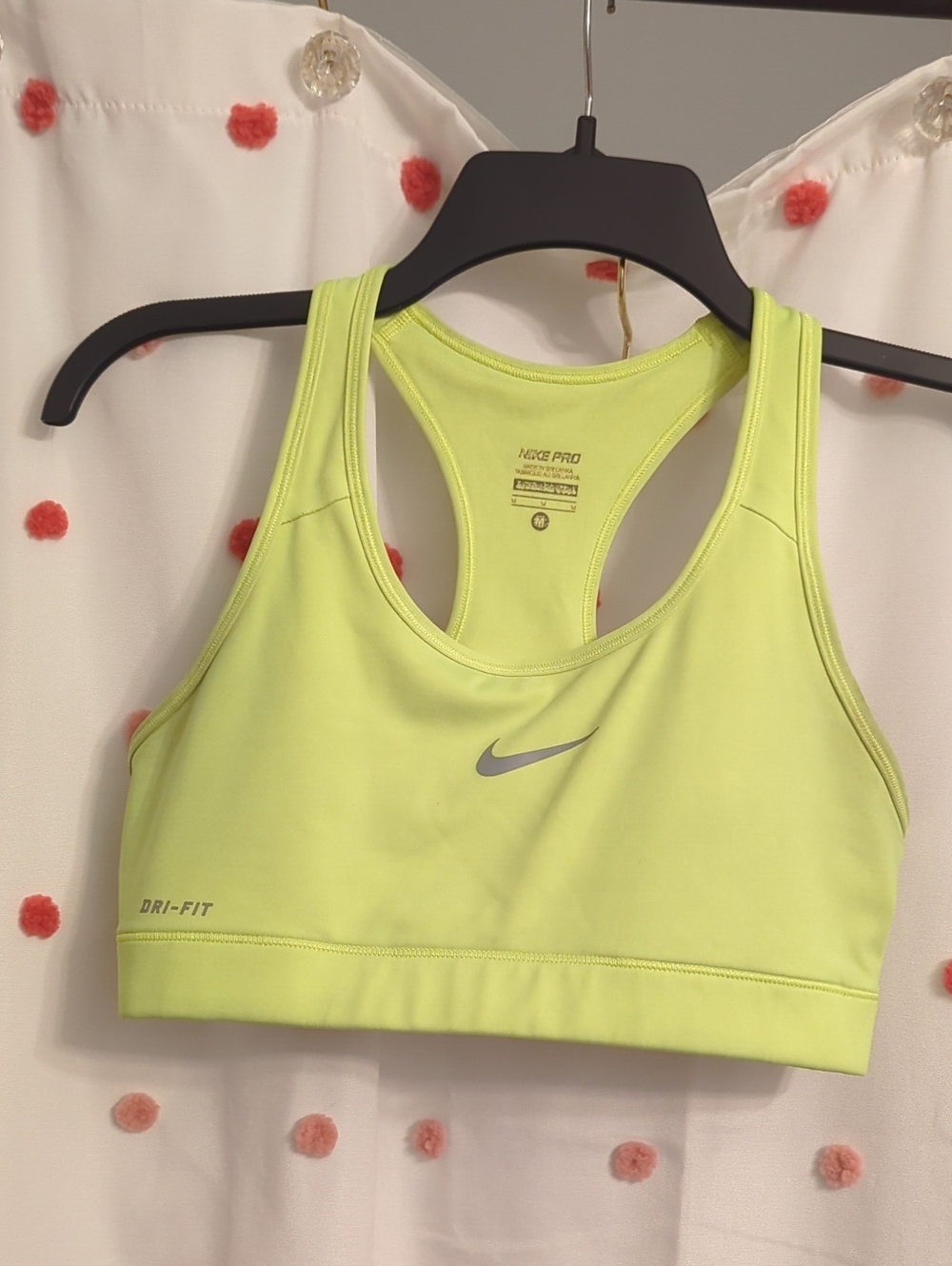 Nike Neon Yellow Racerback Dri-FIT Sports Bra